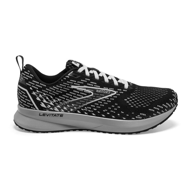 Brooks Levitate 5 Womens Road Running Shoes - Black/Grey/White - Indonesia (CYMQ-63192)